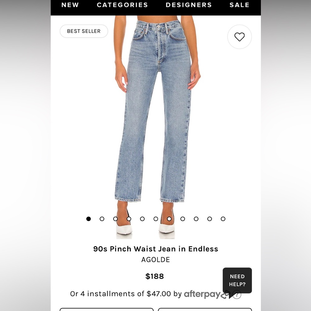 Agolde 90s Pinch Waist Jean in Endless